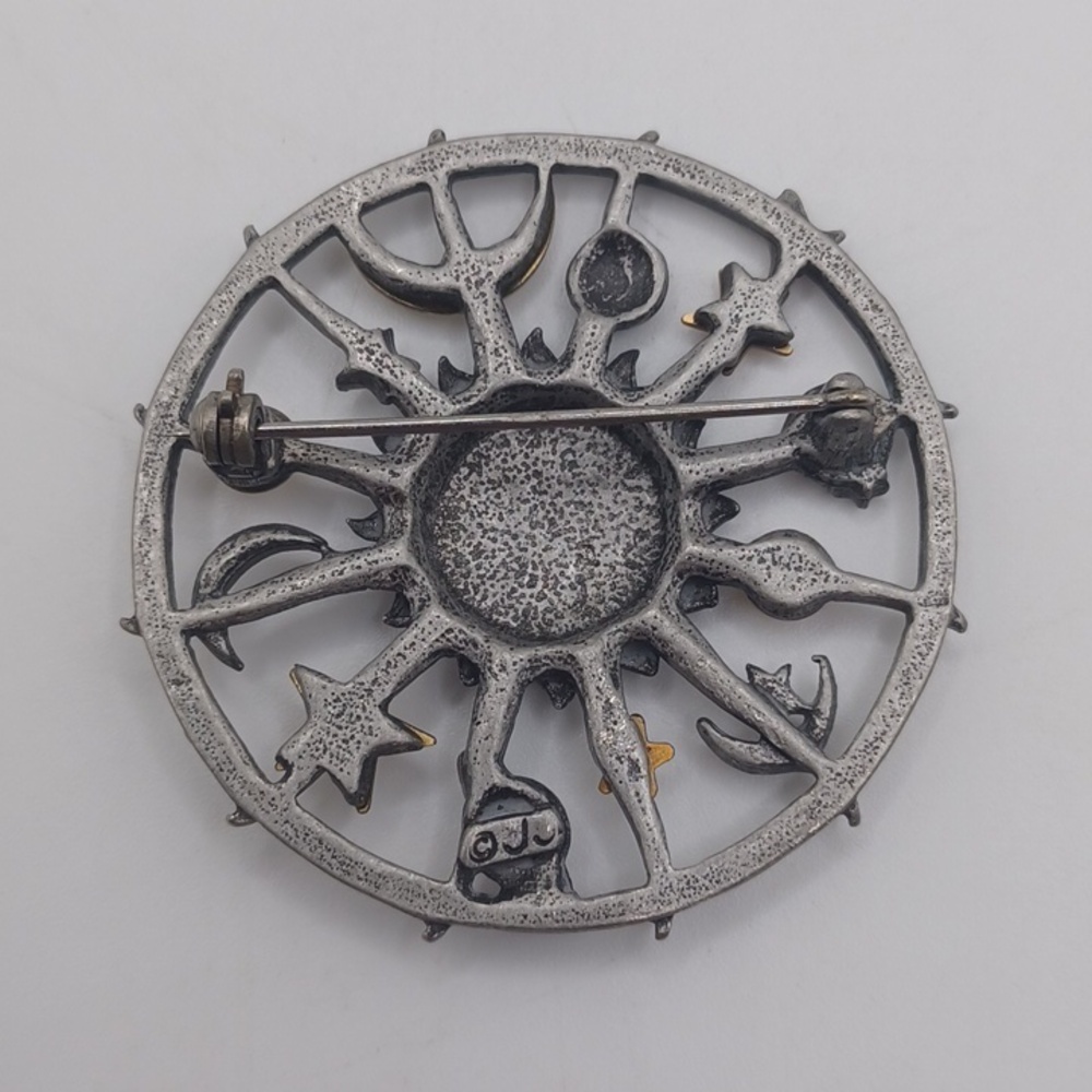 JJ Celestial Sun, Moon, and Stars Brooch - Picture 3 of 4
